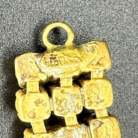 Rhinestones Bracelet Three Layer Marked Slovakia Spring Ring Clasp - Picture 9 of 9